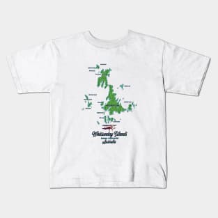 Whitsunday Islands Australia map Kids T-Shirt